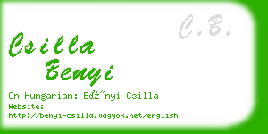 csilla benyi business card